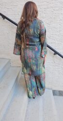 Peacock Crepe Cord Set