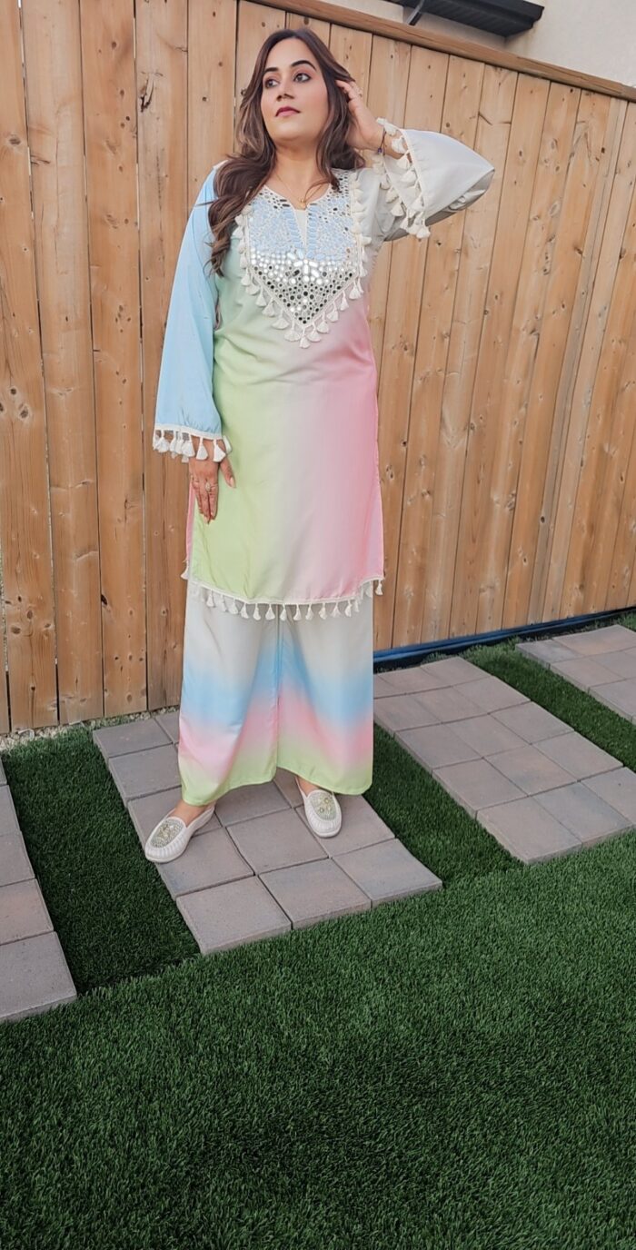 Ombre Crepe Cord Set - Image 7