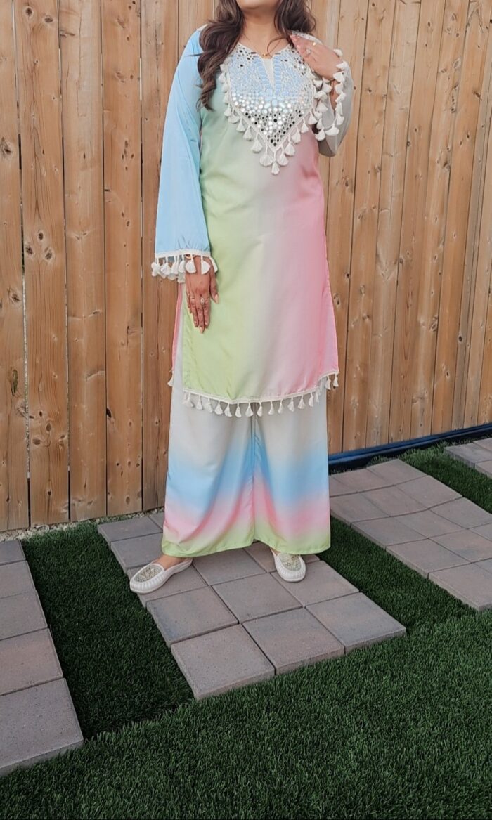 Ombre Crepe Cord Set - Image 5