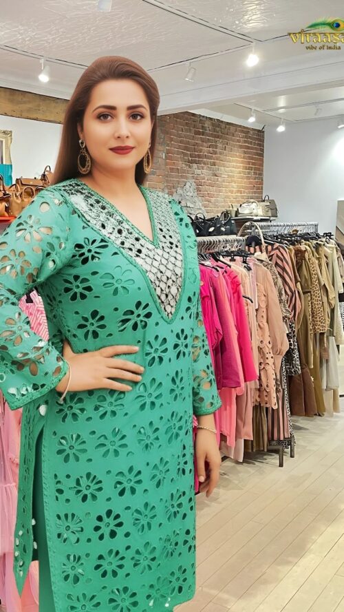 Mirror Work Schiffli Cord Set Vibes