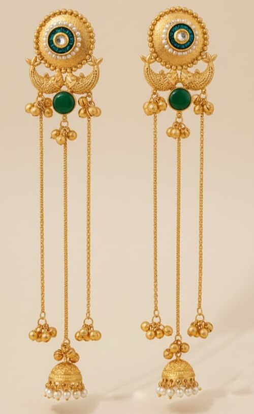 Kashmiri Brass Dome Earrings