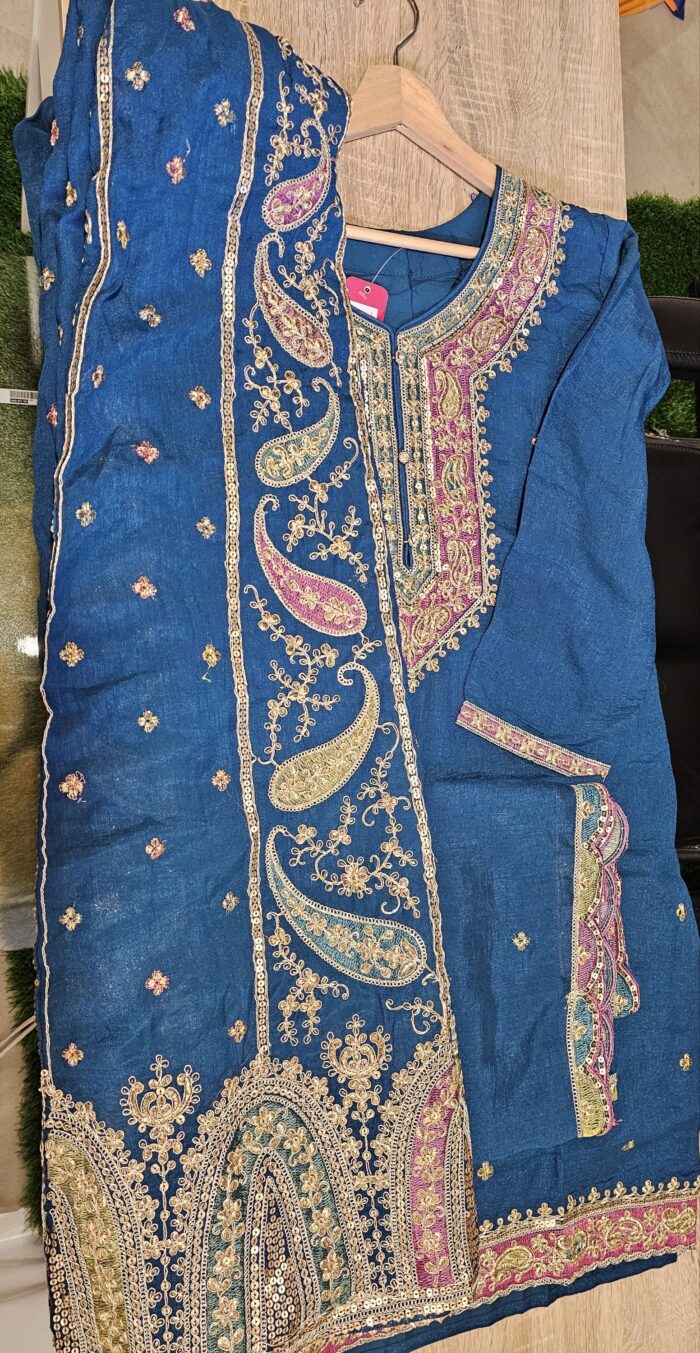 Full Flair Partywear Sharara Suits - 3 piece - Image 4