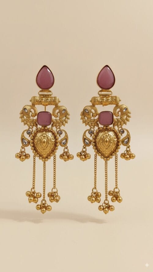 Kashmiri Antique Jhumki Earrings