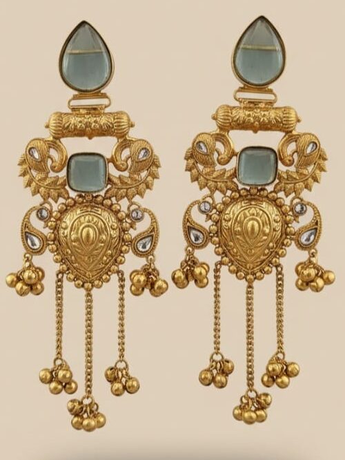 Kashmiri Pearl Hoop Earrings