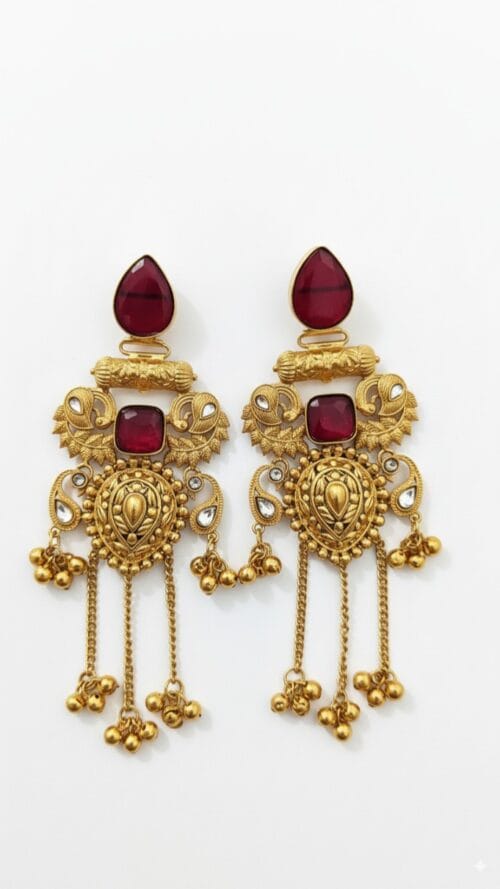 Kashmiri Glass Bead Earrings