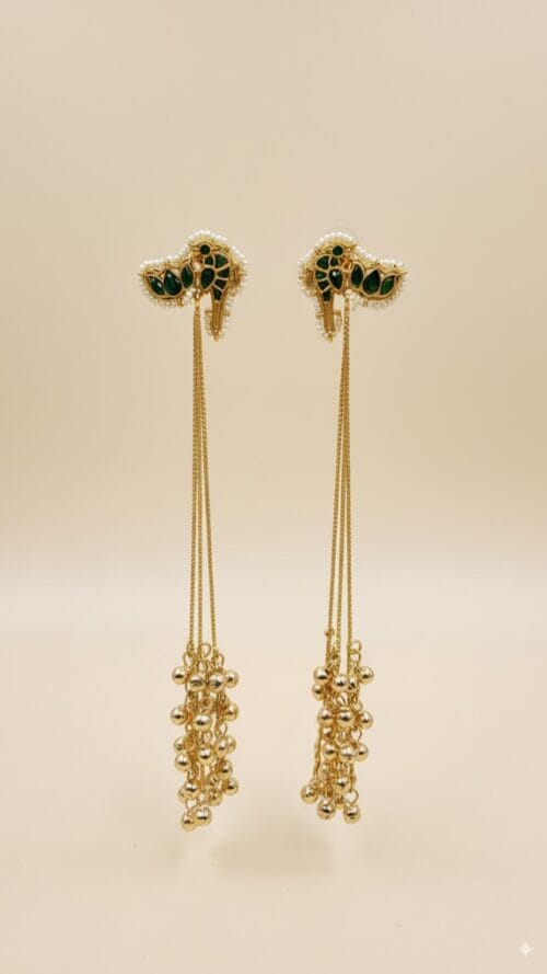 Kashmiri Multi Stone Earrings