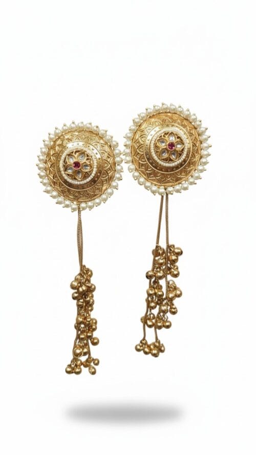 Kashmiri Kundan Stud Earrings