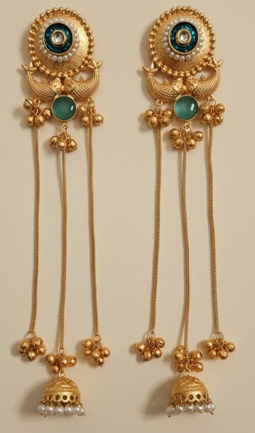 Kashmiri Polki Drop Earrings