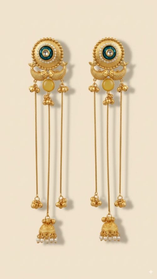 Kashmiri Pearl Cluster Earrings