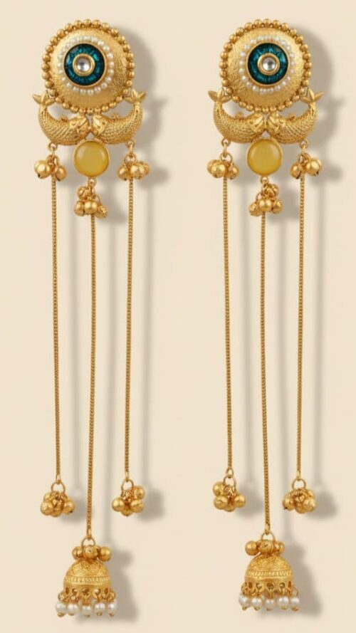 Kashmiri Pearl Cluster Earrings